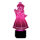 Lampara 3D Princesa Peach de 7 colores - Miniatura 1