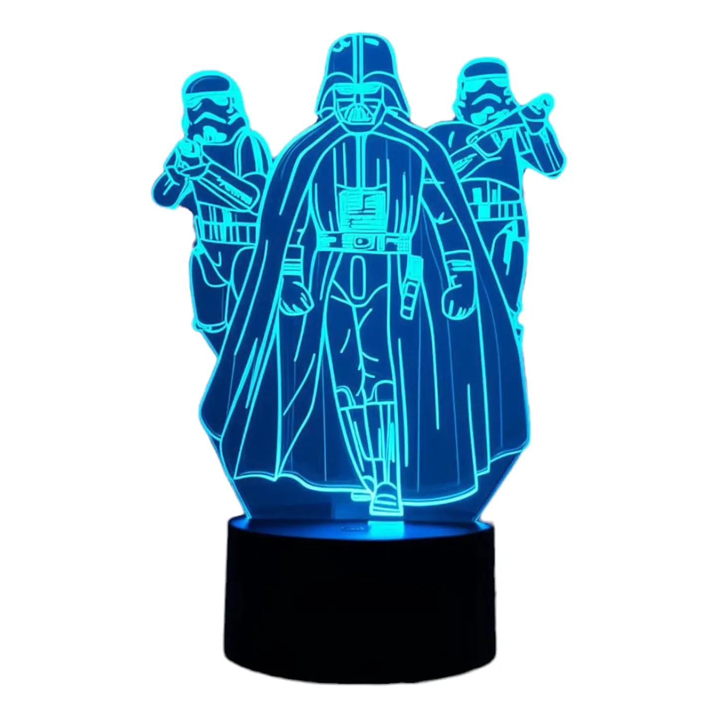 Lampara 3D Star Wars de 7 colores 3