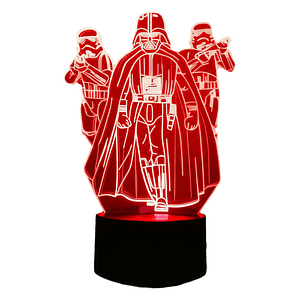 Lampara 3D Star Wars de 7 colores