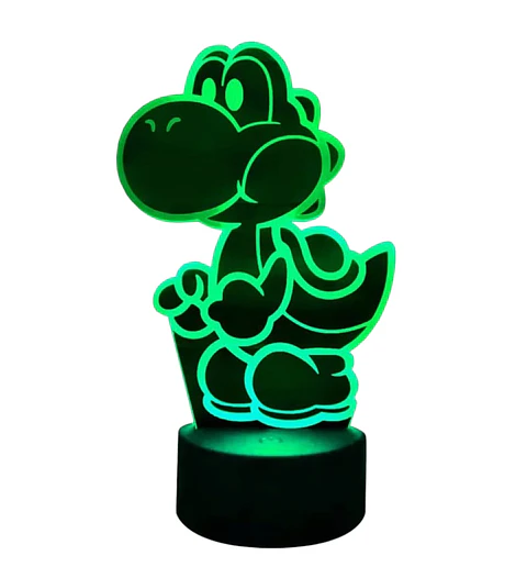 Lampara 3D Yoshi de 7 colores