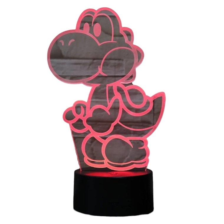 Lampara 3D Yoshi de 7 colores 3