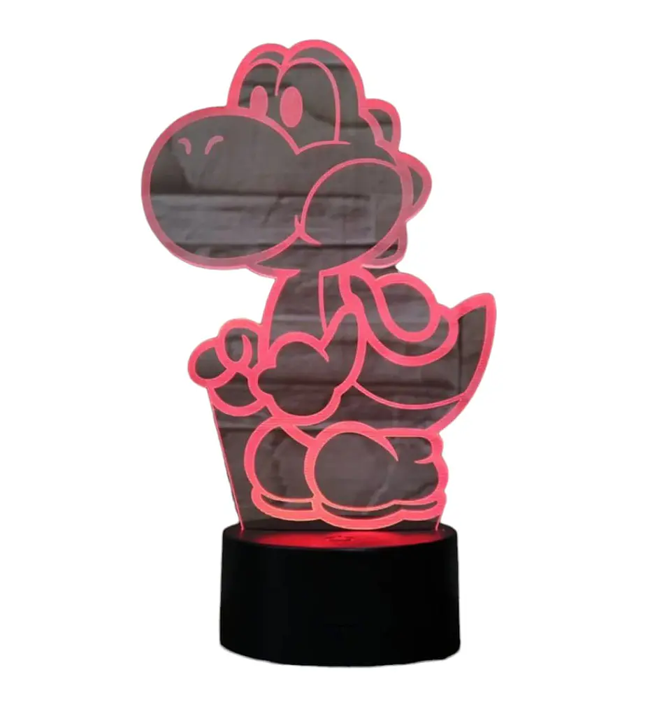 Lampara 3D Yoshi de 7 colores 3