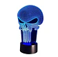 Lampara ilusión 3D Punisher de 7 colores - Miniatura 4