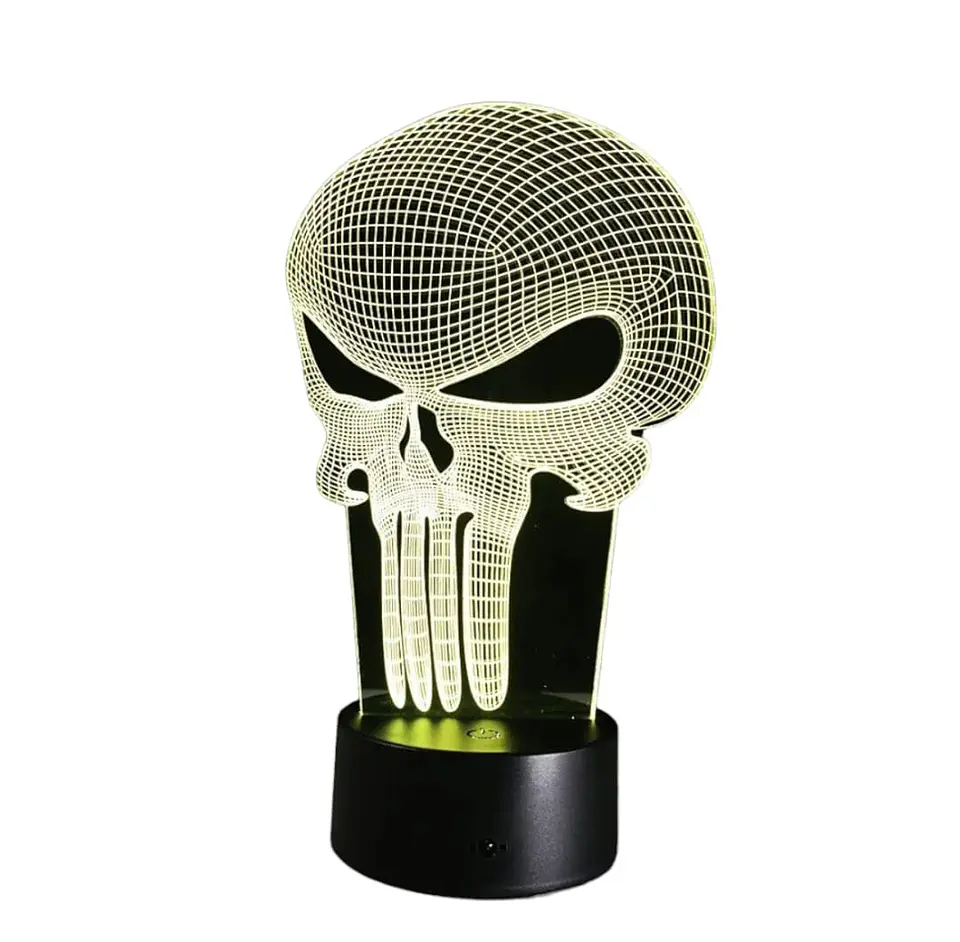 Lampara ilusión 3D Punisher de 7 colores 2