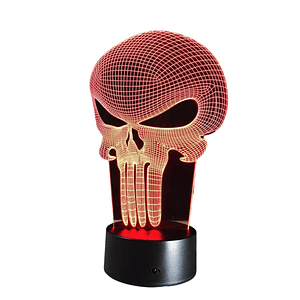 Lampara ilusión 3D Punisher de 7 colores