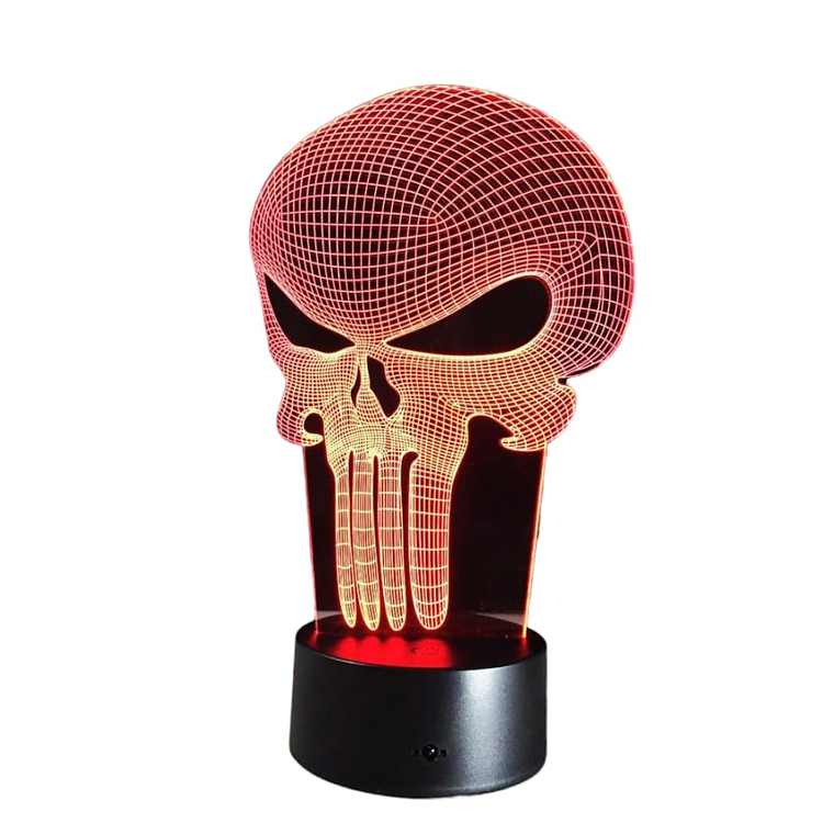 Lampara ilusión 3D Punisher de 7 colores 1