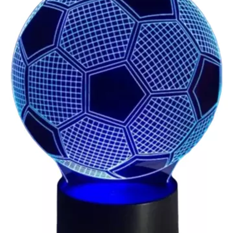 Lampara 3D Pelota de Futbol de 7 colores 1