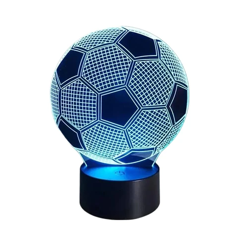 Lampara 3D Pelota de Futbol de 7 colores
