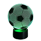 Lampara 3D Pelota de Futbol de 7 colores - Miniatura 2