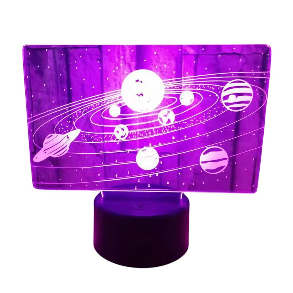 Lampara 3D Planetas de 7 colores 3