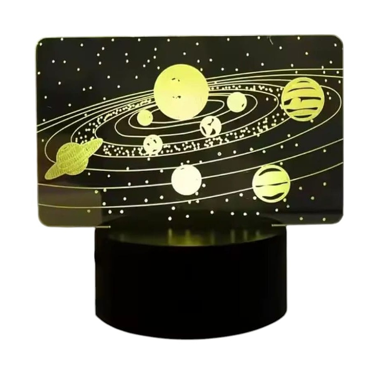 Lampara 3D Planetas de 7 colores 1