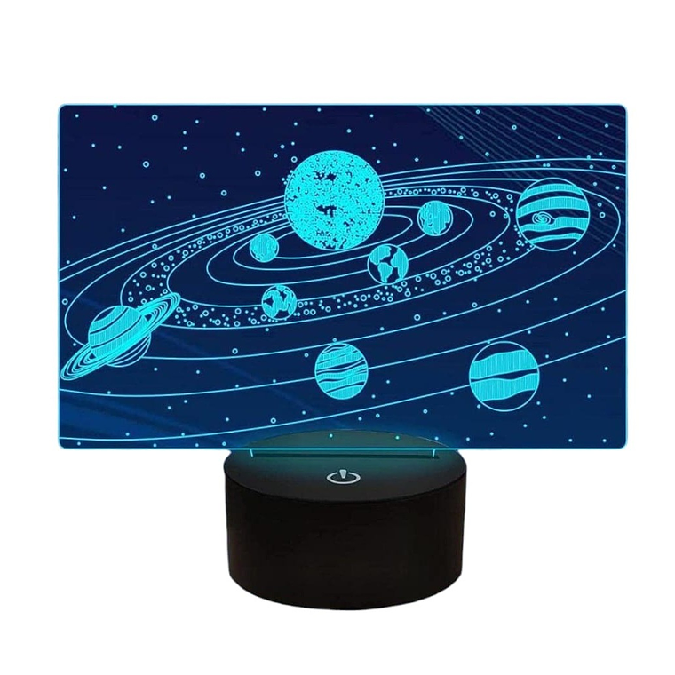 Lampara 3D Planetas de 7 colores 2