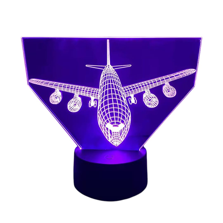 Lampara 3D Avión de 7 colores 2