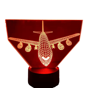 Lampara 3D Avión de 7 colores
