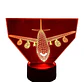 Lampara 3D Avión de 7 colores - Miniatura 1
