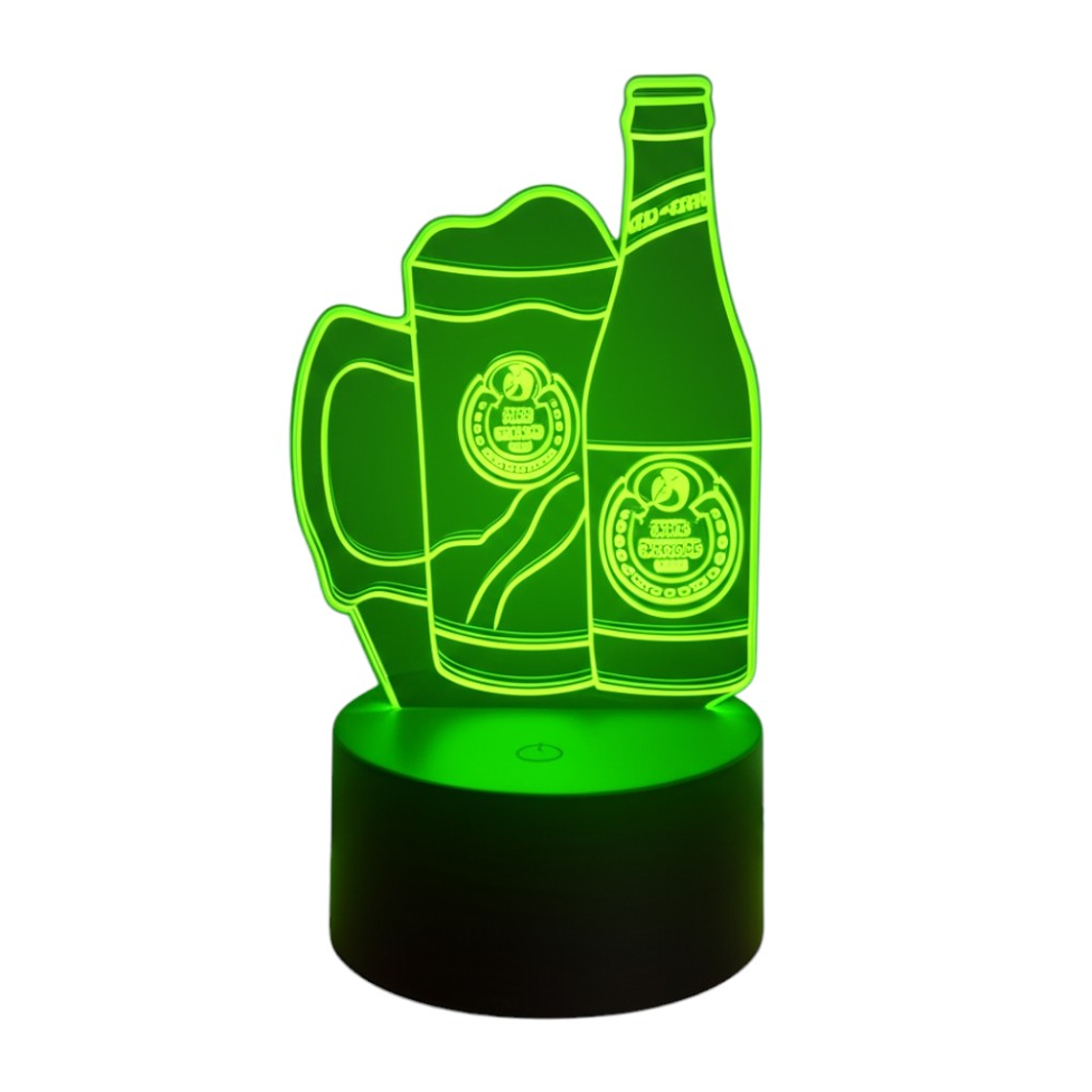 Lampara ilusión 3D Cerveza Red Horse de 7 colores 1