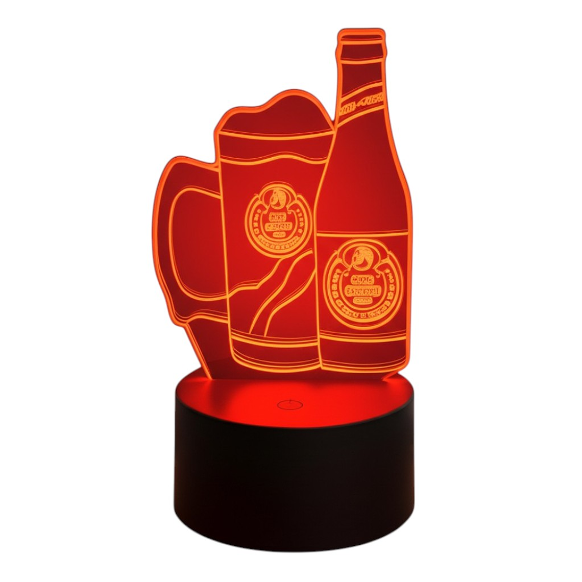 Lampara ilusión 3D Cerveza Red Horse de 7 colores 3