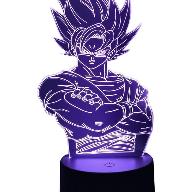 Lampara ilusión 3D Goku Dragon Ball de 7 colores 3