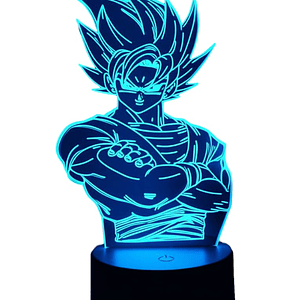 Lampara ilusión 3D Goku Dragon Ball de 7 colores