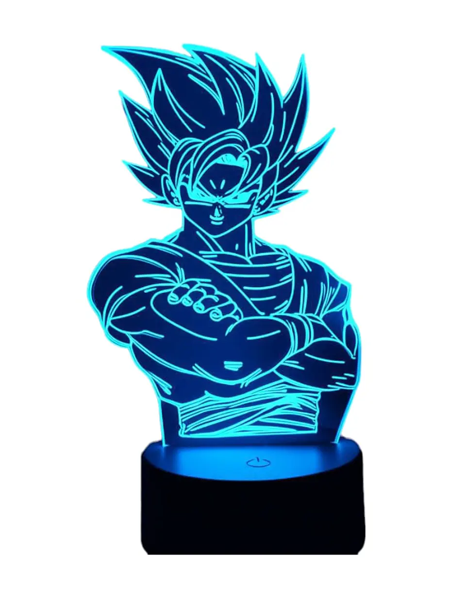 Lampara ilusión 3D Goku Dragon Ball de 7 colores 1