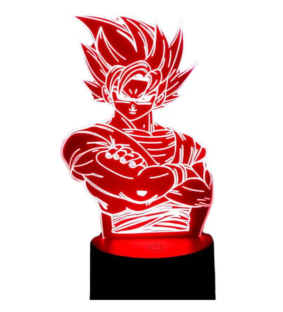 Lampara ilusión 3D Goku Dragon Ball de 7 colores 2