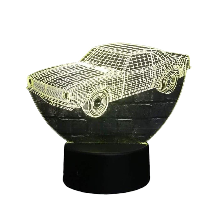 Lampara 3D Auto de 7 colores 3