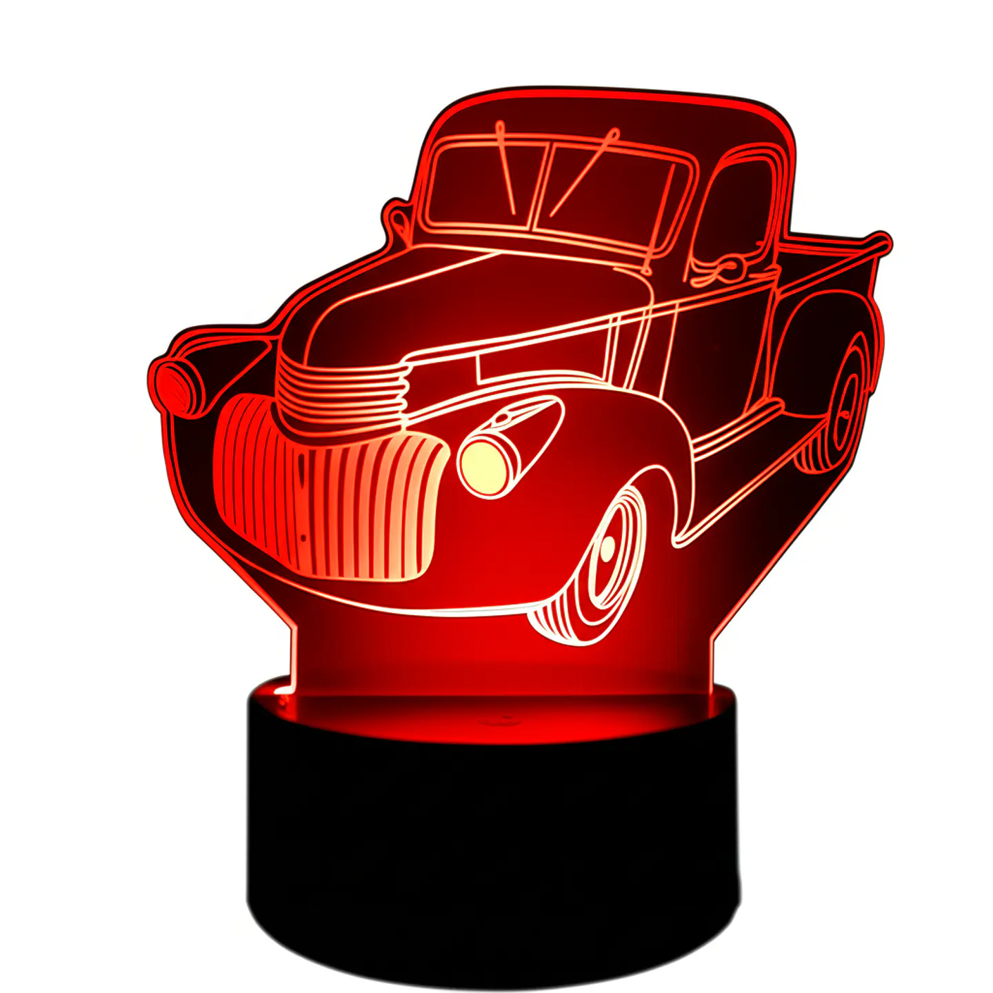 Lampara 3D Camioneta Clásica de 7 colores 2