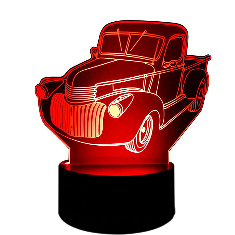 Lampara 3D Camioneta Clásica de 7 colores 2
