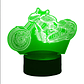Lampara ilusión 3D Moto de 7 colores - Miniatura 3
