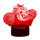 Lampara ilusión 3D Moto de 7 colores - Miniatura 1