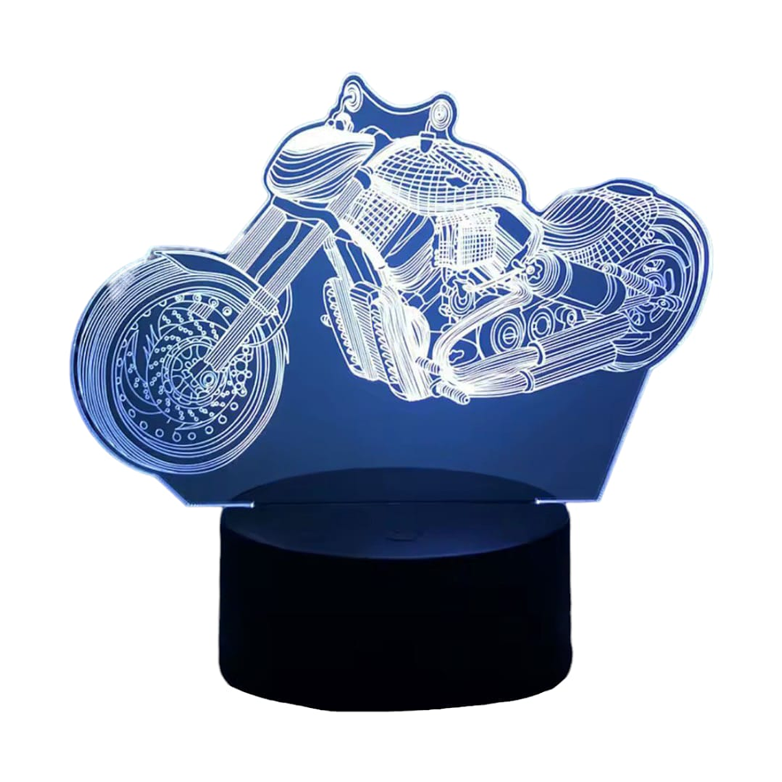 Lampara ilusión 3D Moto de 7 colores 2