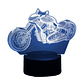 Lampara ilusión 3D Moto de 7 colores - Miniatura 2
