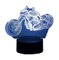 Lampara ilusión 3D Moto de 7 colores - Miniatura 2