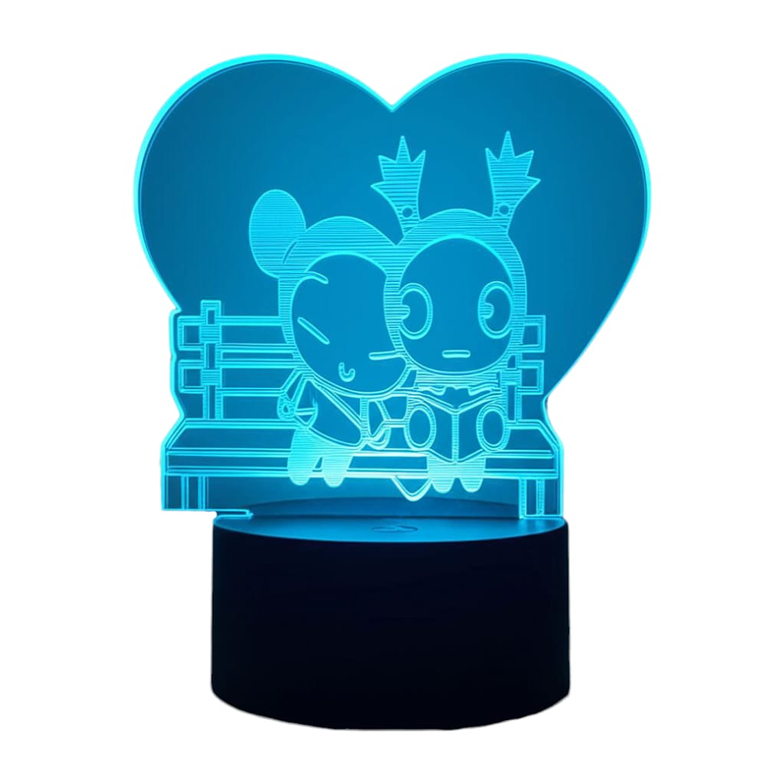 Lampara 3D Pucca y Garu  7 colores 3