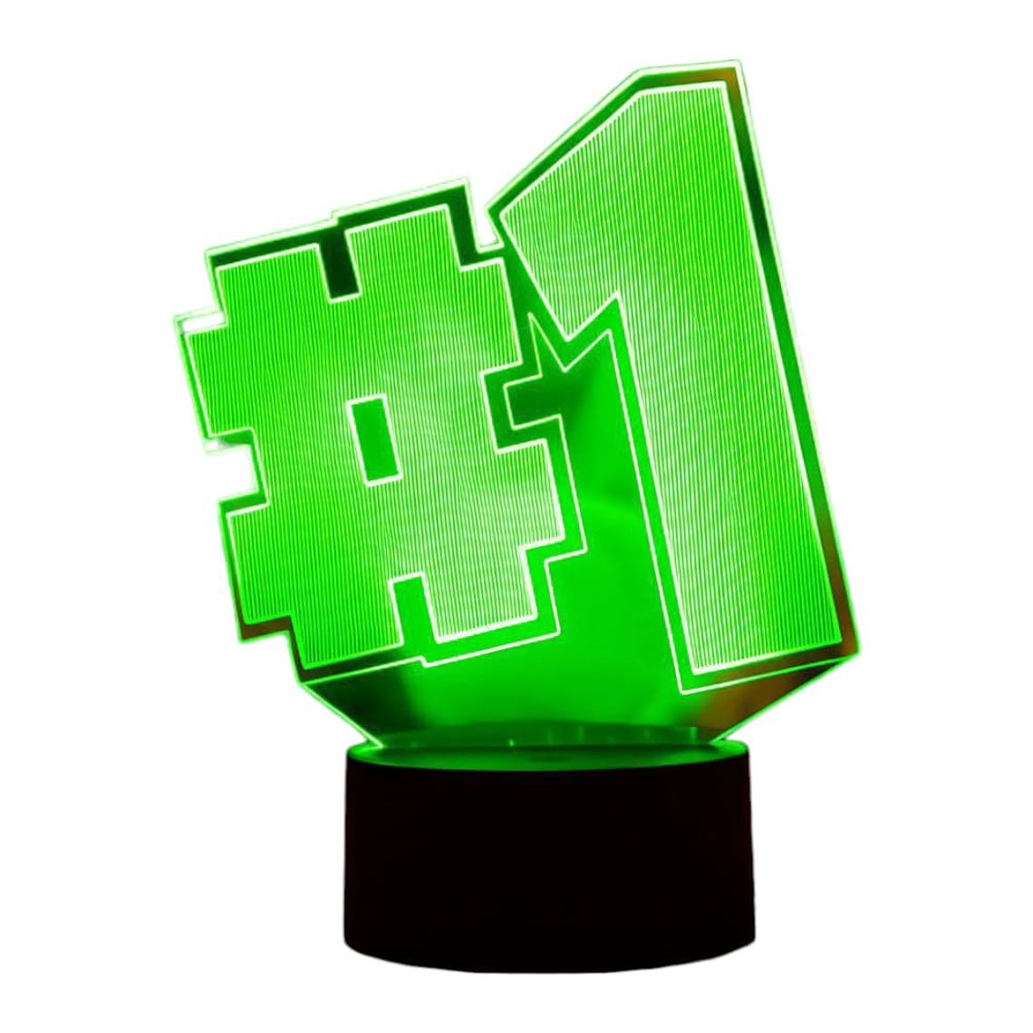 Lampara 3D Numero 1 de 7 colores 1