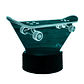 Lampara 3D Skate de 7 colores - Miniatura 1