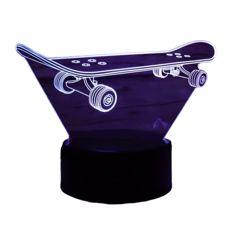 Lampara 3D Skate de 7 colores 2