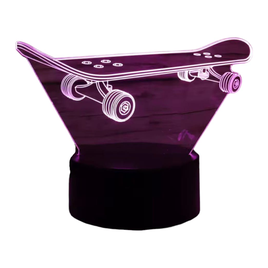 Lampara 3D Skate de 7 colores 3