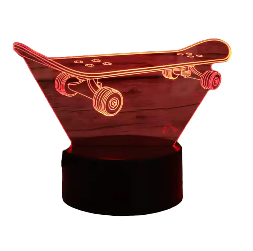 Lampara 3D Skate de 7 colores 4