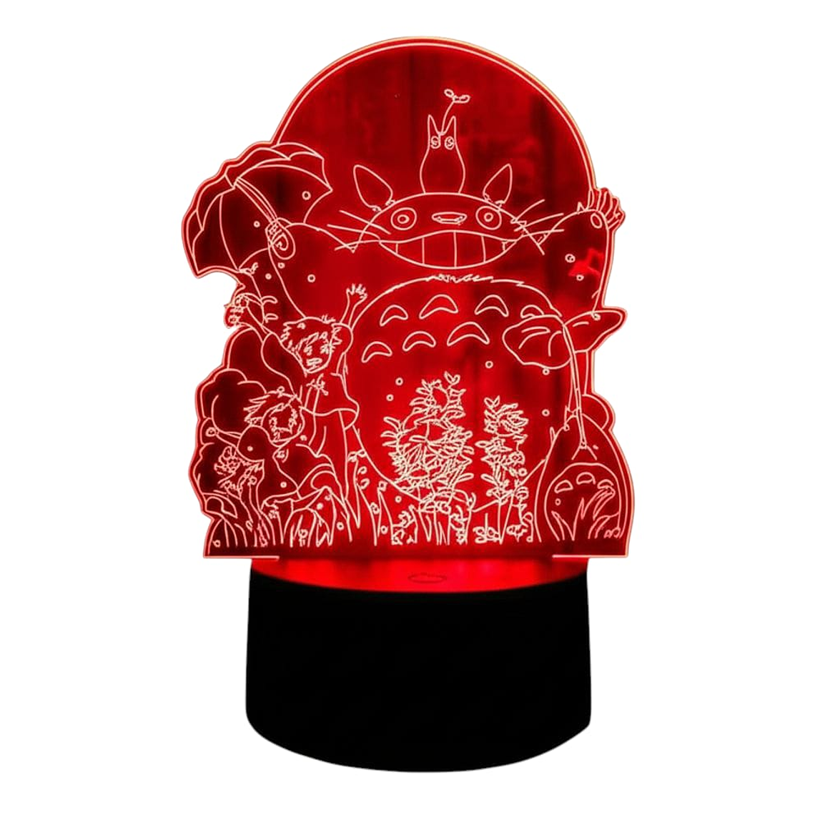 Lampara 3D Totoro y amigos  7 colores 2