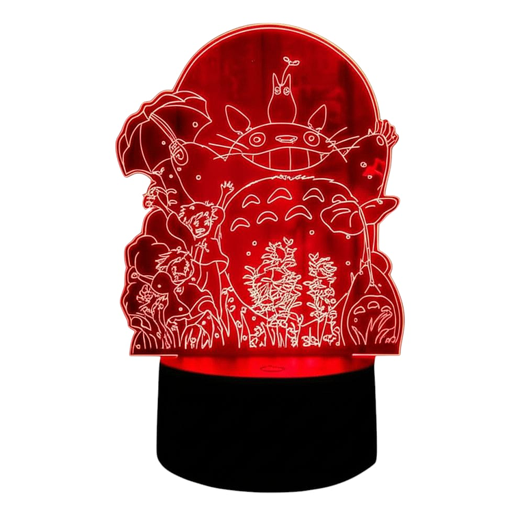 Lampara 3D Totoro y amigos  7 colores 2