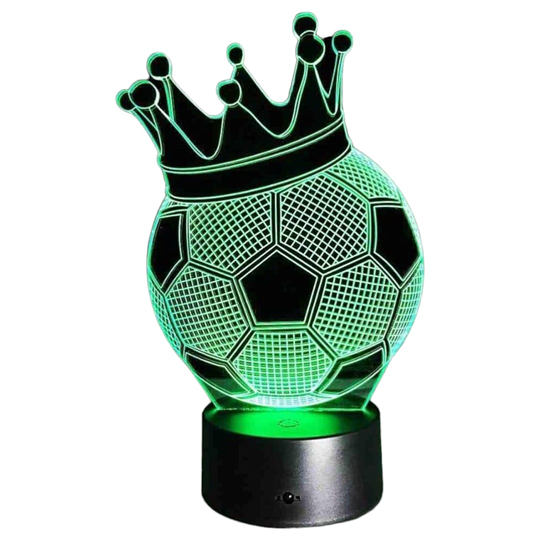 Lampara 3D Pelota Corona de 7 colores 3