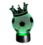 Lampara 3D Pelota Corona de 7 colores - Miniatura 3