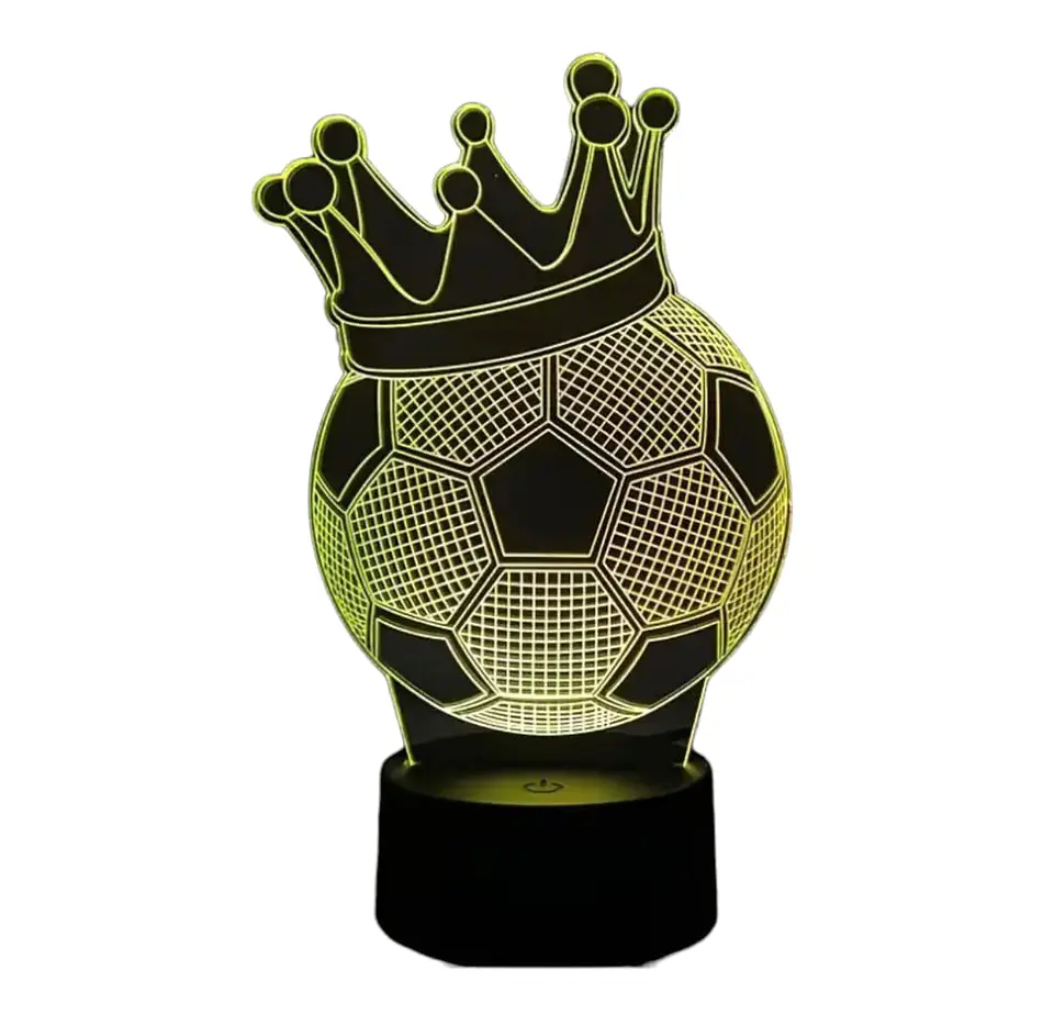 Lampara 3D Pelota Corona de 7 colores 1