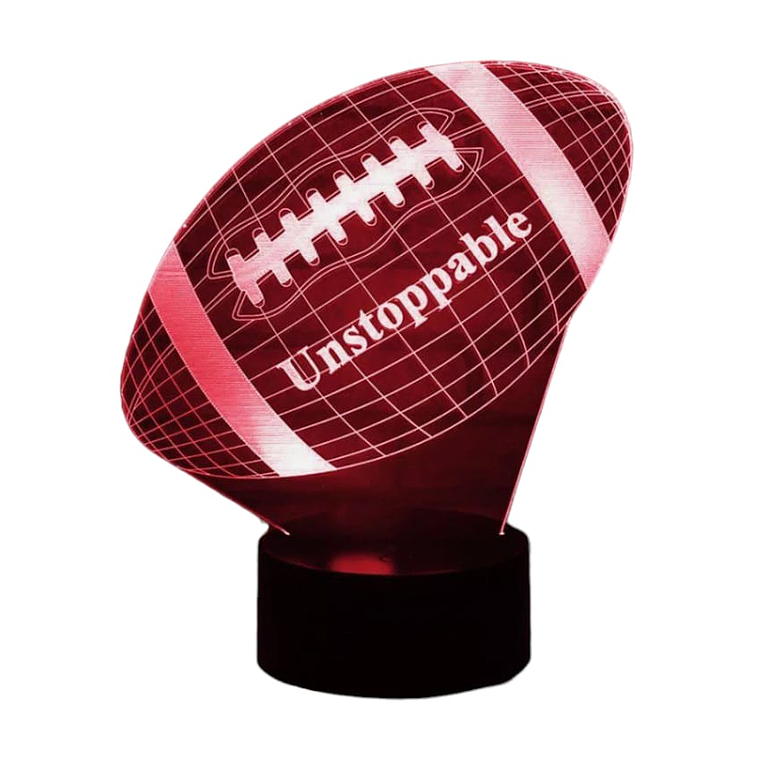 Lampara 3D Futbol Americano de 7 colores 3