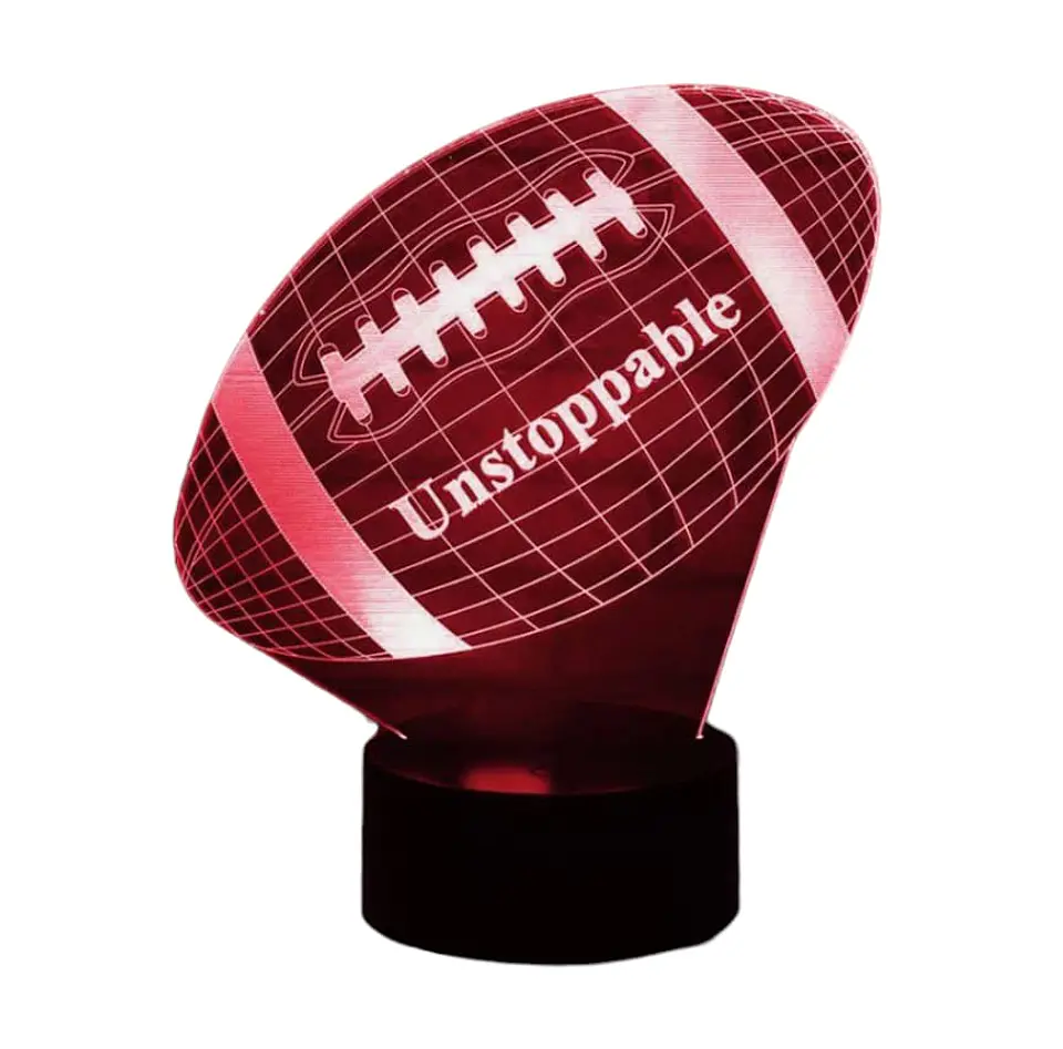 Lampara 3D Futbol Americano de 7 colores 3