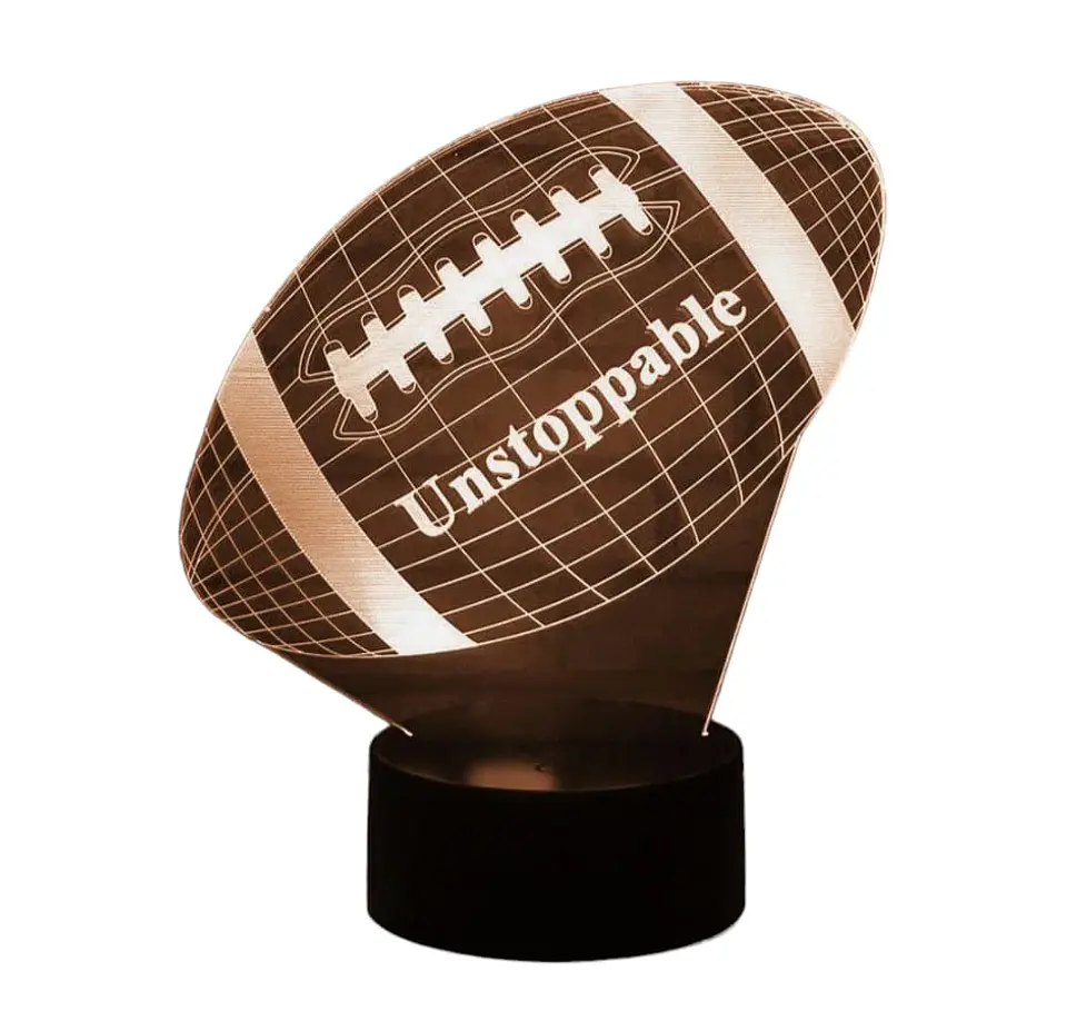 Lampara 3D Futbol Americano de 7 colores 1