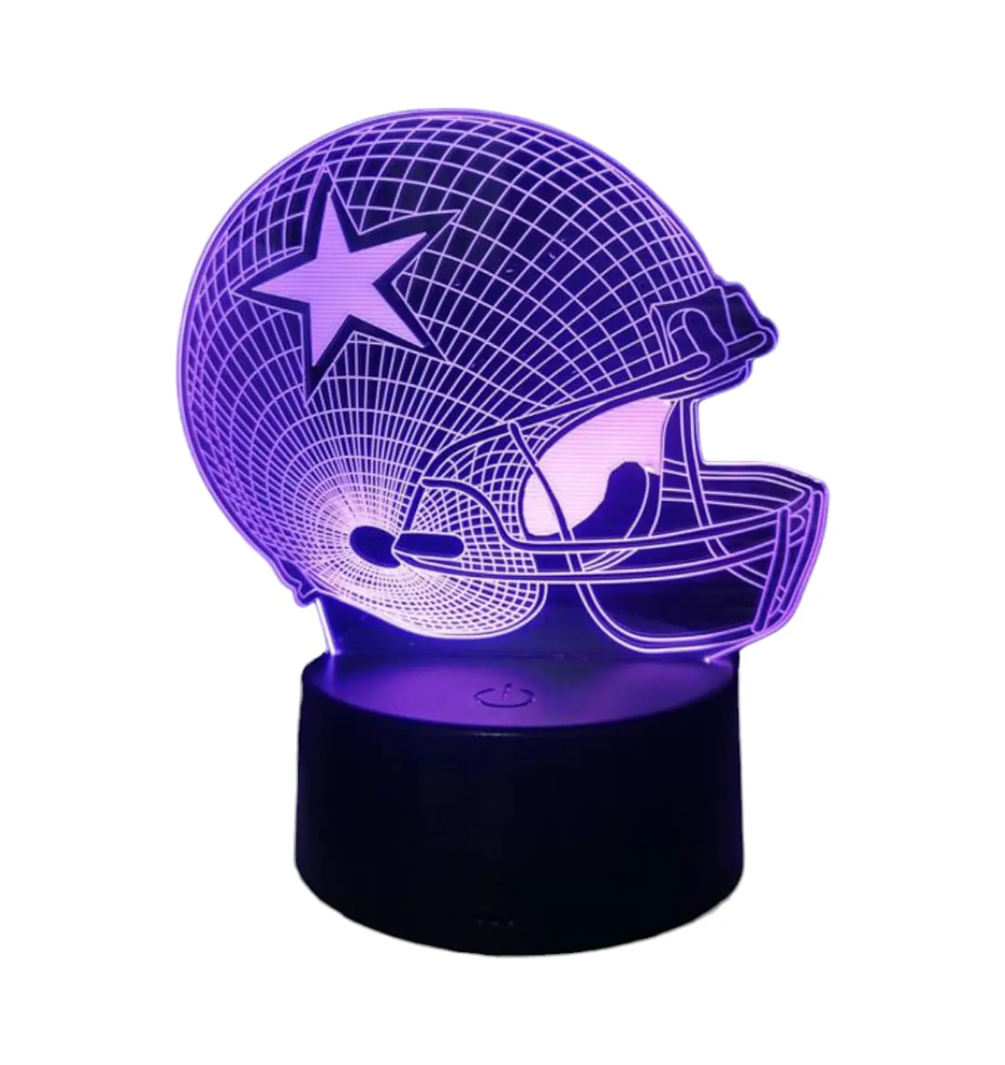 Lampara 3D Casco Futbol Americano de 7 colores 4