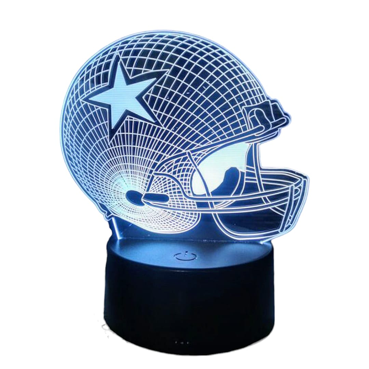 Lampara 3D Casco Futbol Americano de 7 colores 1