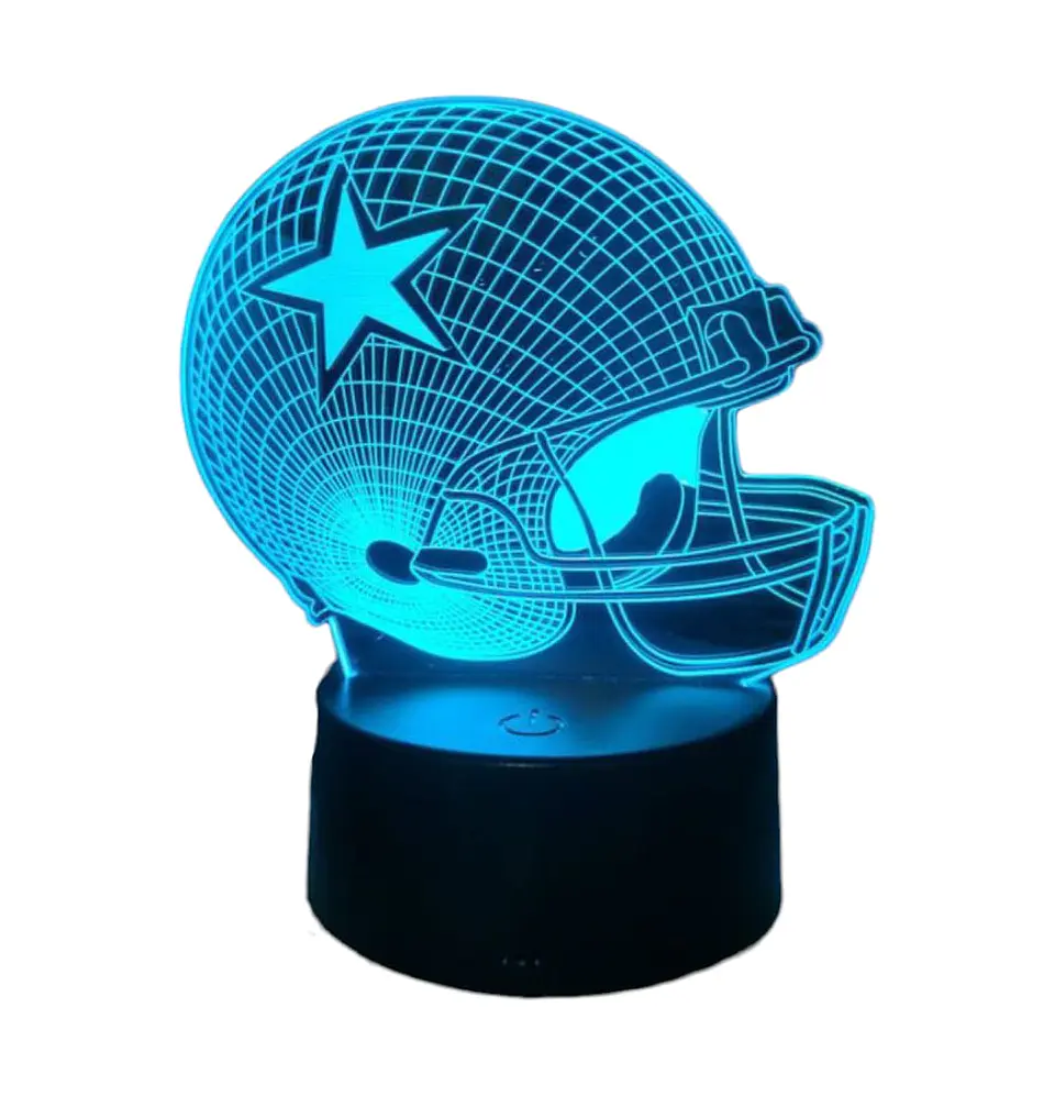 Lampara 3D Casco Futbol Americano de 7 colores 5